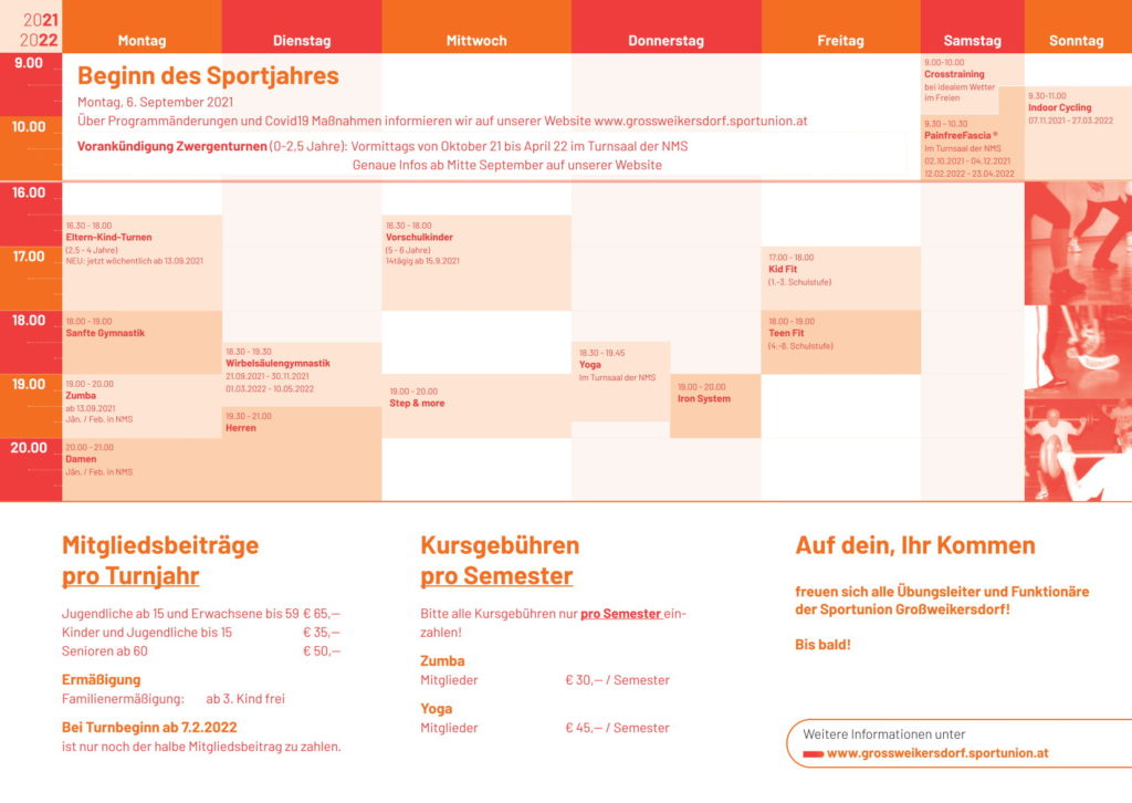 Sportprogramm 2021/22